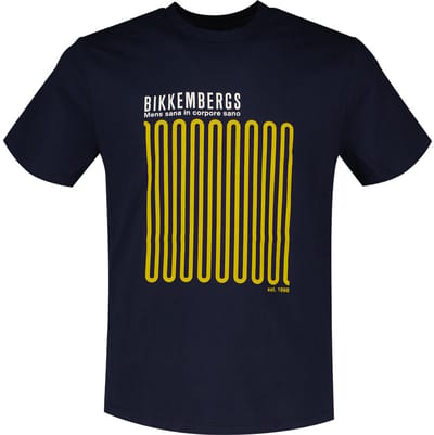 Bikkembergs Bmt0712 T-shirt Met Korte Mouwen Blauw L Man