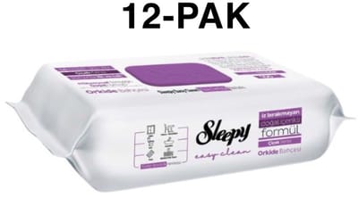 Sleepy Easy Clean Reinigingsdoekjes Orchidee – 12 x 100 Stuks – 1200 Multifunctionele Vochtige Schoonmaakdoekjes voor Alle Oppervlakken - Yuzey Temizleme Mendili Orkide Cicegi - Surface Cleaning Wipe Orchid Flower