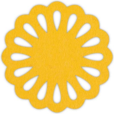 Druppel vilt onderzetter - Geel - 6 stuks - ø 10 cm Rond - Glas onderzetter - Cadeau - Woondecoratie - Woonkamer - Tafelbescherming - Onderzetters Voor Glazen - Keukenbenodigdheden - Woonaccessoires - Tafelaccessoires