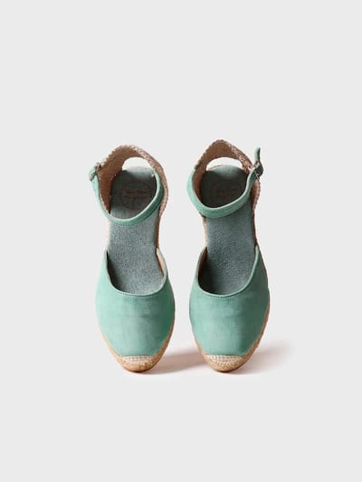 Dames espadrille van gesloten leer | LLORET-5