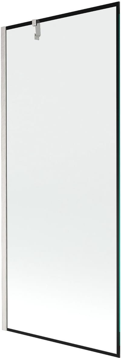 Mexen Next badwand scherm 1-delig 80 x 150 , zwart frame, geborsteld nikkel - 895-080-000-00-70-97