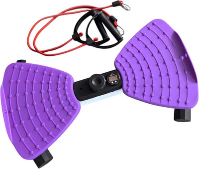 Taille Draaiende Machine - Fitness Schijf - Calorie Verbranding - Stille Rotatie - 300 Lbs Capaciteit - Paars