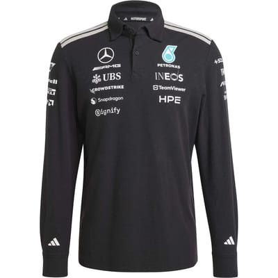 Mercedes AMG lange mouwen katoen polo Petronas Formula One Team Engineers