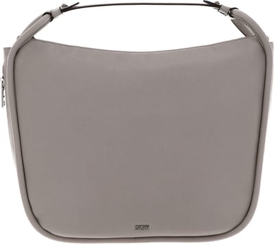 DKNY Leren Schoudertas Handtas Phoebe Hobo Bag Stone Beige