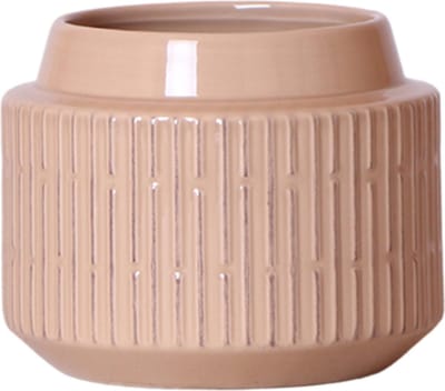 Kolibri Home | Maze bloempot - zand kleurige keramieken sierpot - potmaat Ø9cm