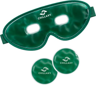 Chillaxy - Koelmasker - Cold masker - Migraine masker - Oogmasker - ijsmasker - Gezichtsmasker - Groen