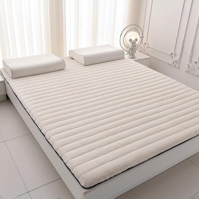 Japanse Tatami Matras - Opvouwbaar Futon - Comfortabel Slapen - Ergonomisch Ontwerp - 4 cm Dikte - Beige
