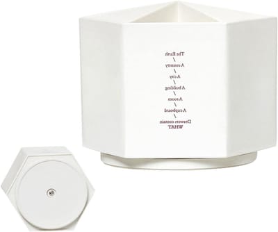 Decoratieve Draaiende Bureau Organizer voor Pennen en Potloden met 6 Compartimenten - Wit Kantoorbenodigdheden en Bureauaccessoires