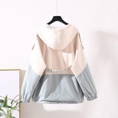 Werkkleding Jas Meisjes Lente- en herfstkleding Middelbare schoolstudenten Koreaanse stijl Losse korte topkleding L blauw