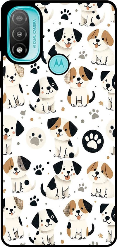 Smartphonica Telefoonhoesje Geschikt voor Motorola Moto E20 met honden opdruk - TPU backcover case dog design geschikt voor Motorola Moto E20