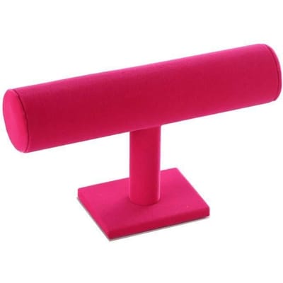 1 Stuks Enkellaags Fluwelen Armband Display Houder Rack Bangle Horloge Sieraden Show Stand 23.5*5*15.5cm rozerode kleur