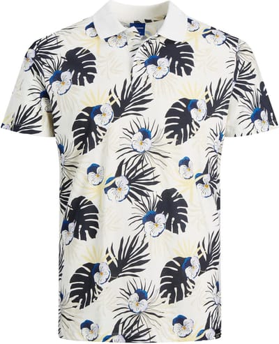 JACK&JONES JORTULUM AOP POLO SS Heren Poloshirt - Maat S