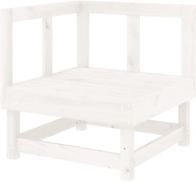 Tuinhoekbank Grenenhout - Buitenbank Lounge - Gezellig Samenzijn - Modulair Ontwerp - Zitdiepte 60cm - Wit