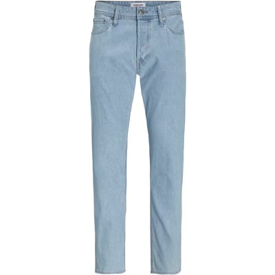 Jack & Jones blauwe heren jeans   Chris   Stonewash wassing   Regular fit   5-Pocket zakken   Knoopsluiting   Regular waist Blauw 34/32