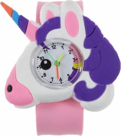Fako® - Kinderhorloge - Slap On Mini - Eenhoorn - Unicorn - Regenboog - Roze