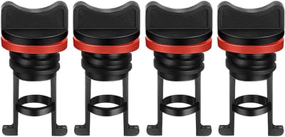 Afvoerplug Set - Boot Stopper - Waterdicht Maken - Anti-lek Ontwerp - 4 Stuks 3/4 Inch - Zwart