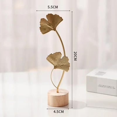 Decoratie van IJzerkunst in Scandinavische Stijl met Ginkgoblad Creatieve Woonkamer Entree en Wijnkast Licht Luxe Metalen Handwerk