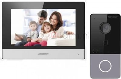 Hikvision - DS-KIS603-P - Villa Intercom Kit - WiFi & Ethernet - Met 7 inch Binnenpost