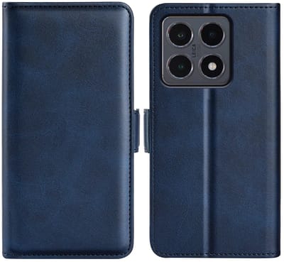 MobyDefend Hoesje - Geschikt voor Xiaomi 15T Pro - Luxe Wallet Book Case (Sluiting Zijkant) - Blauw