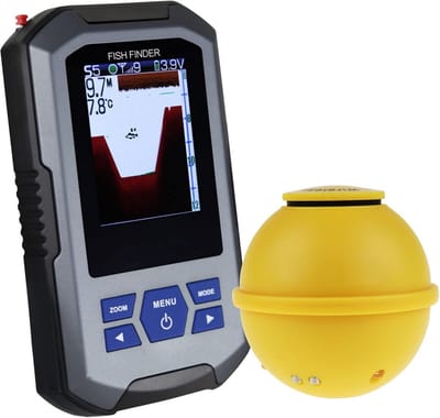 Draadloze Visvinder Sonar Sensor met 45m Dieptebereik en LCD Scherm