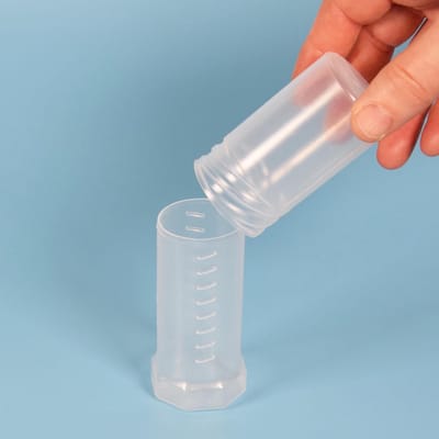 Verpakking voor gereedschap - Huls rond - Veilig opbergen - In lengte verstelbaar - 32 x 80-120 mm - Transparant