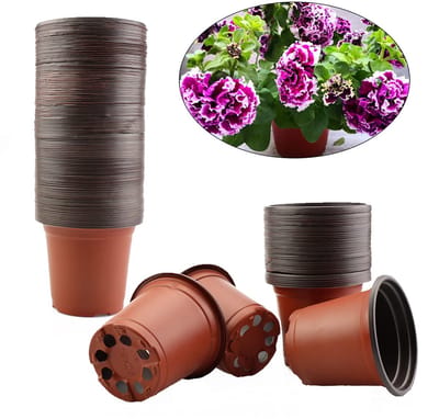 MTTproducts- Kweekpotten 100 stuks - Kunststof Plantenpotten - Herbruikbare Zaad Startpotten - Afvoergat voor Drainage - 9 cm Hoogte - Lichtgewicht en Duurzaam - Plantenpot