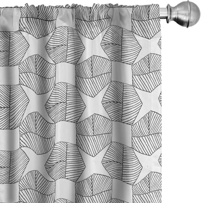 ABAKUHAUS Geometrische Gordijnen – 2x75x175 – Mikrofaser