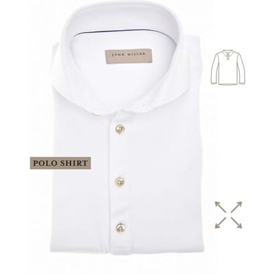 John Miller Polo Hyperstretch Performance Button Wit / male