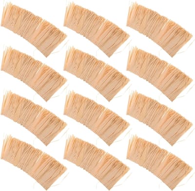 Stro Dakbedekking - Kunstgras Riet - Modelbouw Decoratie - Brandvertragend Behandeld - 10x5cm - Beige