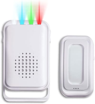 Draadloze deurbel met groot bereik, LED-indicatoren en instelbare volume niveaus