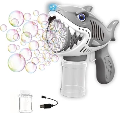 Shark - Bellenblaas speelgoed - USB oplaadbaar en incl. zeep - Voor kinderen - Bubble Game - bellenblaaspistool