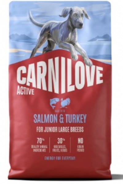 Carnilov Active Dog Dry Made with Salmon & Turkey for Junior Large Breeds 4 kg