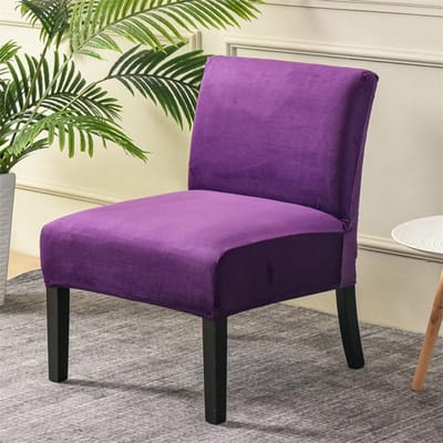Fluwelen Armloze Stoelhoes Effen Enkele Bank Slipcover Scandinavisch Accent Stretch Stoelhoezen Elastisch Goedkoop Bank Beschermhoes