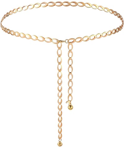 Dailygoody - Metalen taille ketting riem - Verstelbare taille ketting - Uniek ontwerp - Lange holle riem - Geschikt voor dames - Voor jeans en jurken