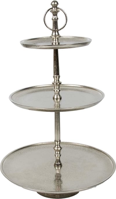 keuken etagère zilver rond 3 lagen 55cm