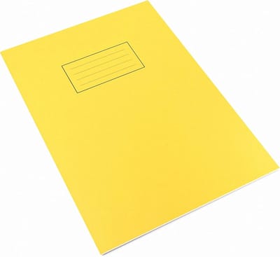 Oefenboek Gelijnd - Schrift Collegeblok - Notities Maken - A4 Met Marge - 10 Stuks - Geel