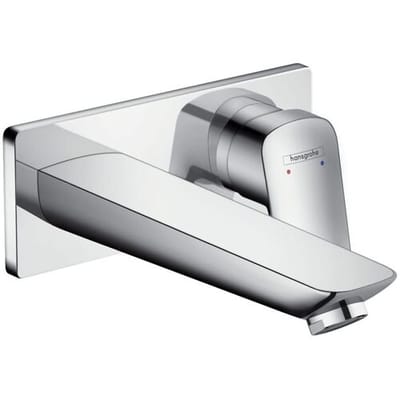 hansgrohe Logis ééngreeps wastafelmengkraan - Inbouw - Afbouwdeel - Chroom - Voorsprong uitloop 195 mm