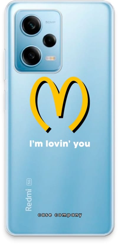 Case Company® - Hoesje geschikt voor Xiaomi Redmi Note 12 Pro 5G hoesje - I'm lovin' you - Soft Cover Telefoonhoesje - Bescherming aan alle Kanten en Schermrand