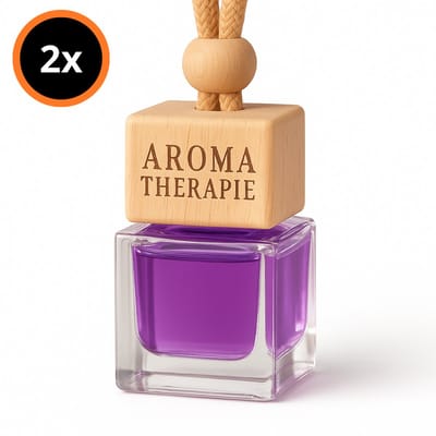 Reqz® Autoparfum Bloemige Geur – 2x Auto Diffuser Parfum – Luxe Houten Auto Geurverfrisser – Langdurige Frisse Geur
