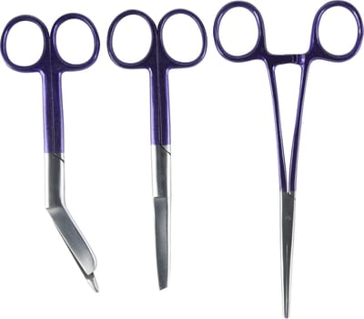 Verpleegkunde set Paars - Mast Medical – Kocher – Verbandschaar – Chirurgische Schaar - Verpleegkundige - Verpleegkunde