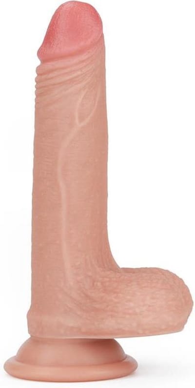 Dual Silcone dildo 7" inch met ballen zeer realistisch