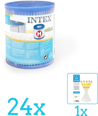 Intex Filtercartridge Type H 29007 - Filter voor filterpomp - Volumebundel - Filter - 24-delig