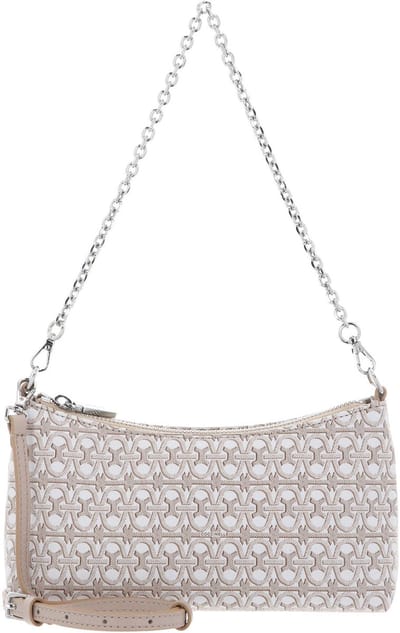 COCCINELLE Schoudertas Aura Coated Monogramm Mini Bag Mul. Blanc / Roset Beige