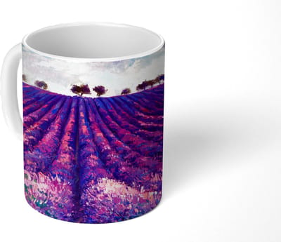 Mok - Koffiemok - Olieverf - Schilderij - Bloemen - Mokken - 350 ML - Beker - Koffiemokken - Theemok