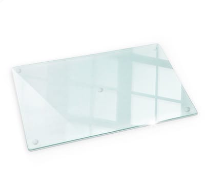 Tulup Glazen Snijplank - 52 x 30 cm - Dienblad - Rechthoekig Kookbenodigdheden - Transparant Dienblad - Snijplanken van Glas