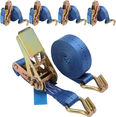 Set van 4 Lashing Straps voor Bevestigen en Vastzetten tot 800 kg, Duurzaam en Betrouwbaar