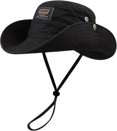 Nivard Zonnehoed - Reishoed - UV Beschermende Hoed - Bucket Hat - Festival - Pet - Hoedje Voor Dames & Heren - Hoofdbescherming - Zwart