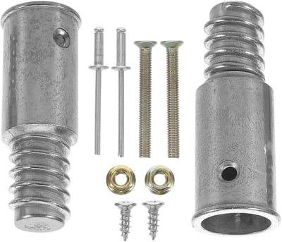 Bezemsteel Adapter - Dweilsteel Connector - Gereedschap Reparatie - Aluminiumlegering Constructie - 6.5 cm - Zilver
