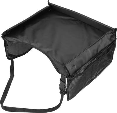 Ariko Tafel voor autostoel - Reistafel - Speeltafel - Auto organizer - Waterdicht - Met opbergvakken - Zwart