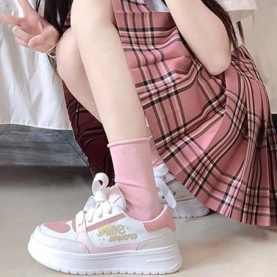 Kleine Witte Schoenen Kinderen Nieuwe Platform Casual Veelzijdig Student Board Schoenen Dames 40 roze